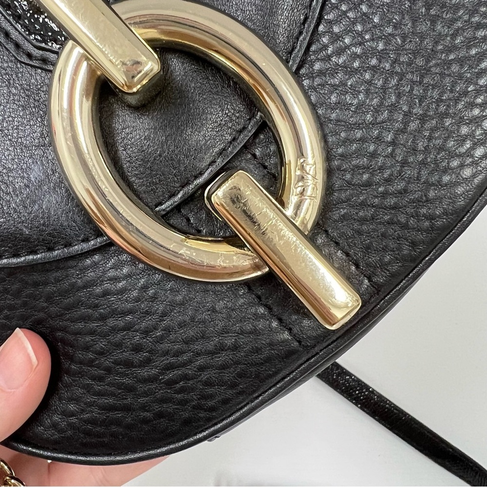 Diane Von Furstenberg Black Crossbody Bag with Gold Accents - Picture 2 of 8